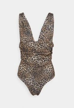 Budget 🎉 Hunkemöller LEOPARD PLUNGE - 🩱 Swimsuit - Taupe 😍 -Hunkemöller Sales Store 04a20998612747238449d4eedaf91839