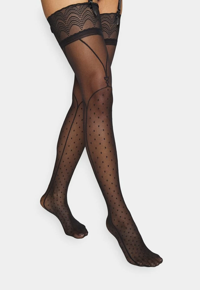 FLEUR OVERKNEE DETAIL - Over-the-knee socks - black Outlet 😉 Hunkemöller FLEUR OVERKNEE DETAIL - Over-the-knee 🧦 Socks - Black 🧨 -Hunkemöller Sales Store 11475ac496924f97a7317412ed8483e6