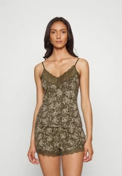 Outlet ✔️ Hunkemöller SHORT CAMI SPECKLE LEOPARD SET - Pyjamas - Grape Leaf 🎁