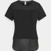 Cheap 🌟 Hunkemöller PERFORMANCE - Print T-shirt - Black 😉
