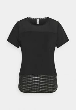 Cheap 🌟 Hunkemöller PERFORMANCE - Print T-shirt - Black 😉