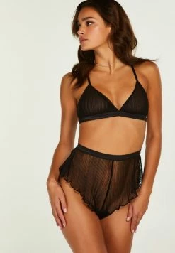 Flash Sale 😀 Hunkemöller Elissa Bralette - Lucy Hale - Triangle Bra - Black ⌛