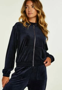 Best Pirce 💯 Hunkemöller Zip-up Sweatshirt - Blue 🛒
