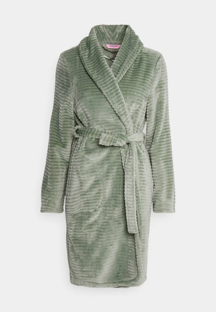 ROBE SHORT EMBOSSED - Dressing gown - green Best Sale 🤩 Hunkemöller ROBE SHORT EMBOSSED - 👗 Dressing Gown - Green 😉 -Hunkemöller Sales Store 330f5bc3387f427eaf7b1dbdfaca81eb