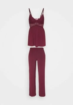 Buy ⭐ Hunkemöller VERA LACE - Pyjama Set - Windsor Wine ✨