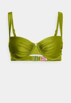 Flash Sale 😍 Hunkemöller PALM RUCHED - 👙 Bikini Top - Green 👏 -Hunkemöller Sales Store 3ea252f9219146b99a44140a81191711