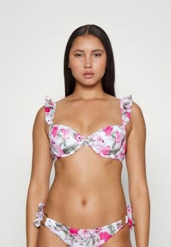 Coupon ⭐ Hunkemöller TROPICAL RUFFLE - 👙 Bikini Top - White ✔️