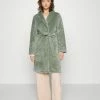 Best Sale 🤩 Hunkemöller ROBE SHORT EMBOSSED - 👗 Dressing Gown - Green 😉