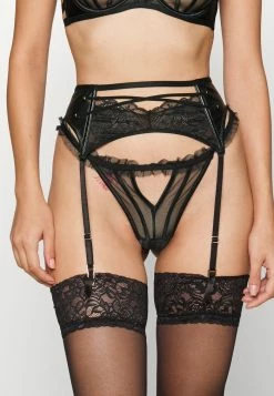 Discount ⌛ Hunkemöller MELISSA - Suspenders - Black ❤️
