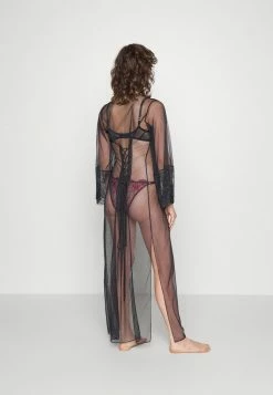 Outlet ❤️ Hunkemöller GLADYS FULL LENGTH KIMONO - 👗 Dressing Gown - Black 💯 -Hunkemöller Sales Store 6eca0543444643819286147ba1146778