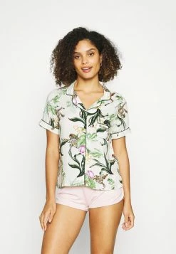 Buy ๐ Hunkemöller JACKET VIS LEO - Pyjama Top - White โ๏ธ