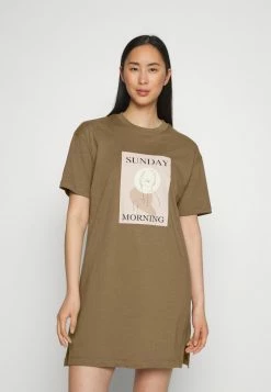 Discount 🔔 Hunkemöller NIGHTIE NECK BOXY SUNDAY MORNING - Nightie - Fossil 🎁