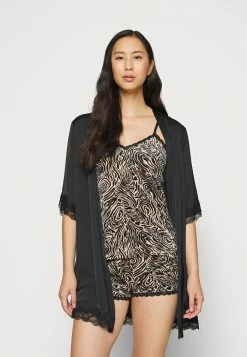 Best reviews of ✔️ Hunkemöller VELOURS LACE ZEBRA - Pyjama Bottoms - Black 🧨