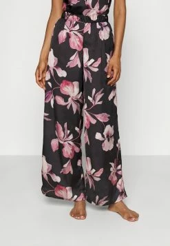 Best Pirce ⭐ Hunkemöller PALAZZO GRACEFUL ORCHID - Pyjama Bottoms - Black 🎁