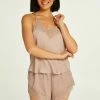 Discount 🥰 Hunkemöller AIR SPRUN - Pyjama Top - Beige 🎉