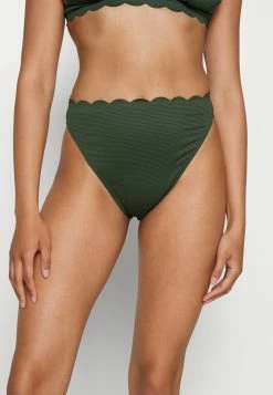 Buy 🎉 Hunkemöller SCALLOP HIGH LEG - 👙 Bikini Bottoms - Green 🤩