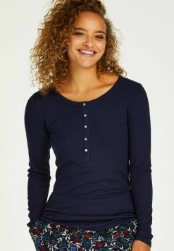Buy ๐ Hunkemöller LANGARM - Pyjama Top - Blue ๐