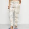 Best Sale 🔔 Hunkemöller PANT CHECK CUFF - Pyjama Bottoms - Beige 😍