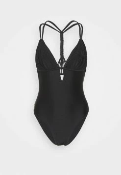 Cheap 👏 Hunkemöller MACRAME - 🩱 Swimsuit - Black ✔️