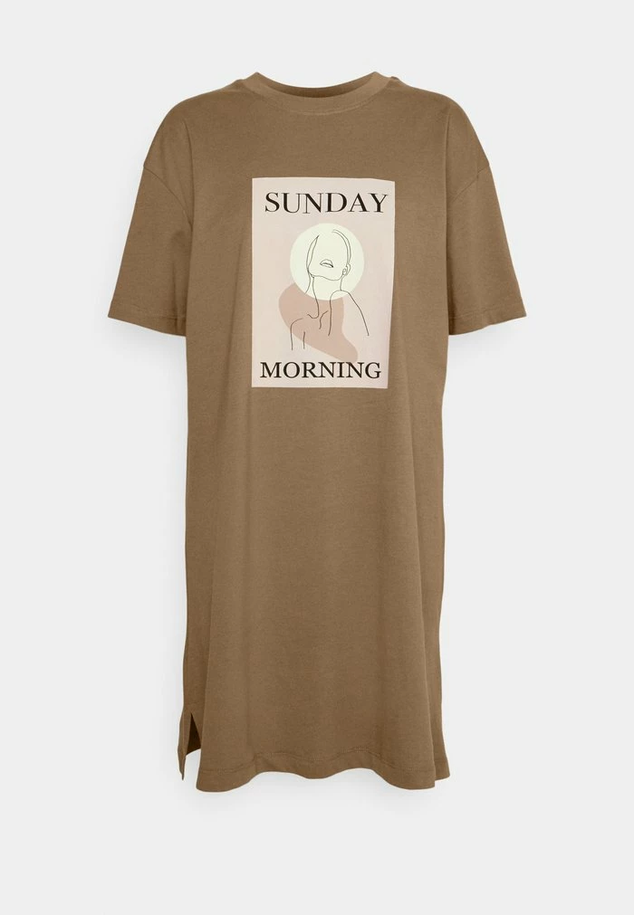 NIGHTIE NECK BOXY SUNDAY MORNING - Nightie - fossil Discount 🔔 Hunkemöller NIGHTIE NECK BOXY SUNDAY MORNING - Nightie - Fossil 🎁 -Hunkemöller Sales Store d08bcd0f2b4a4c8e928d85968ec1a499