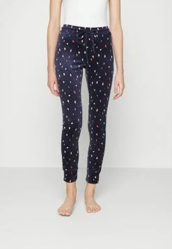 Top 10 ✔️ Hunkemöller CUFF DOTTIE - Pyjama Bottoms - Blue 🎁