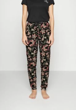 Flash Sale ❤️ Hunkemöller PANT UNEXPECTED FLOWER - Pyjama Bottoms - Black 👍